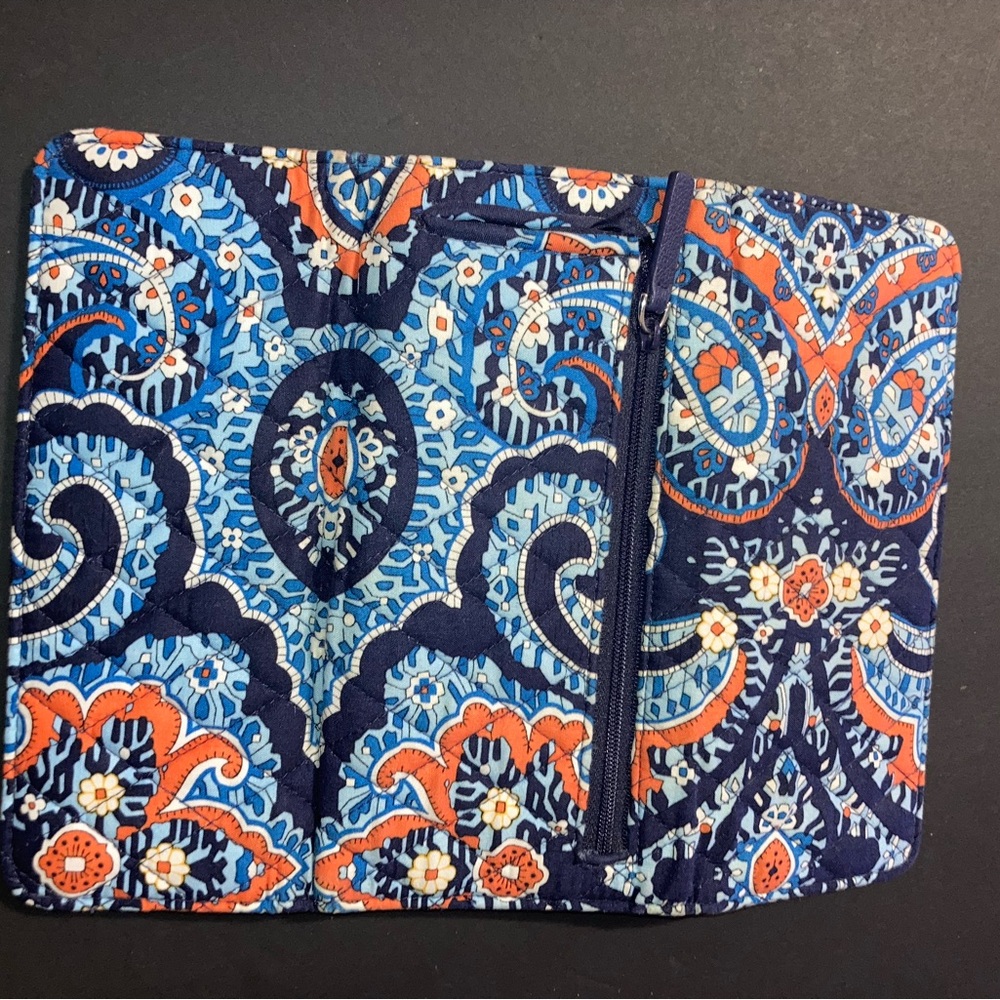 Vera Bradley Blue and Orange Patterned Wallet